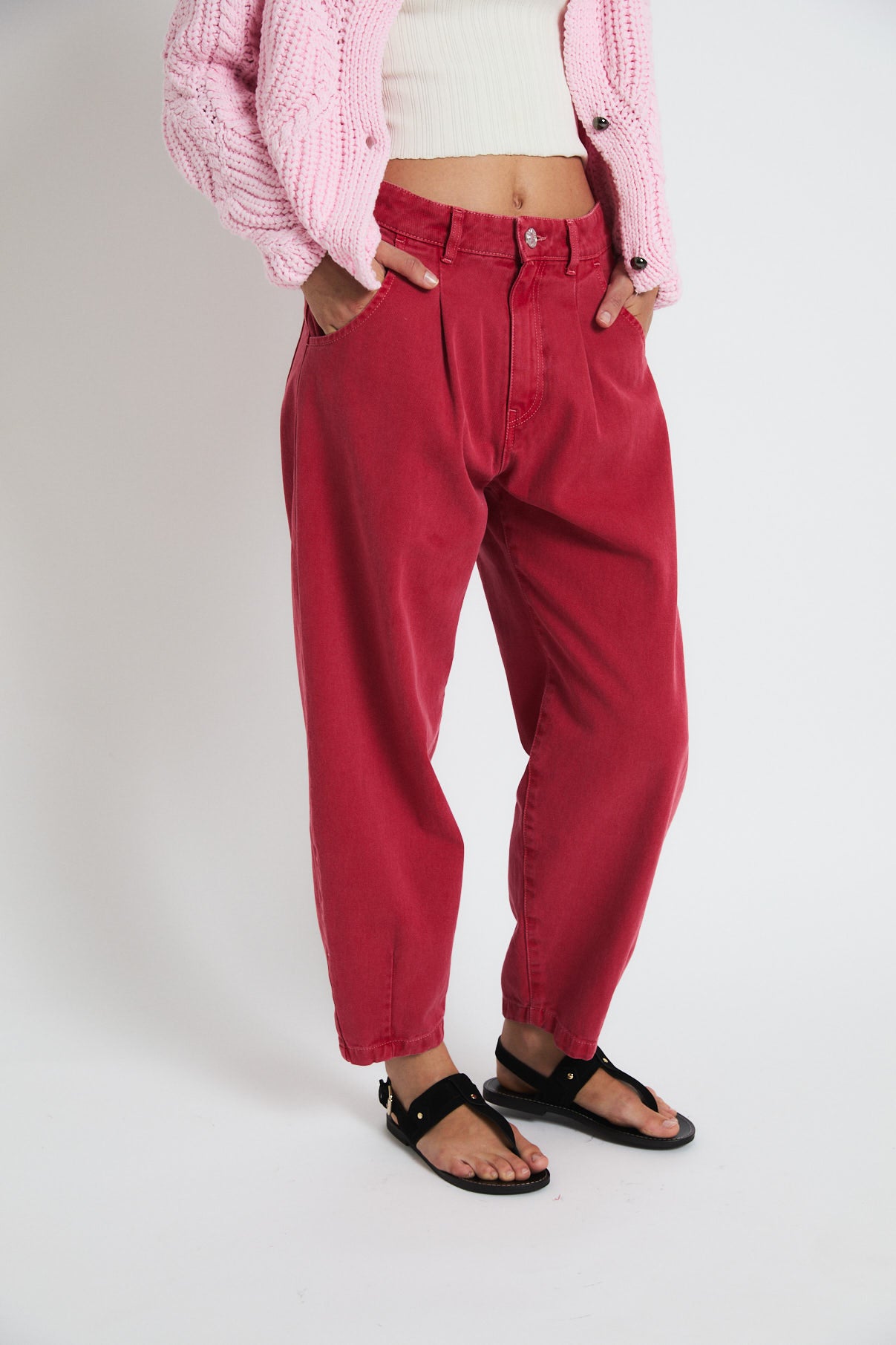 JEANS BOYFRIEND SARGA ROJO