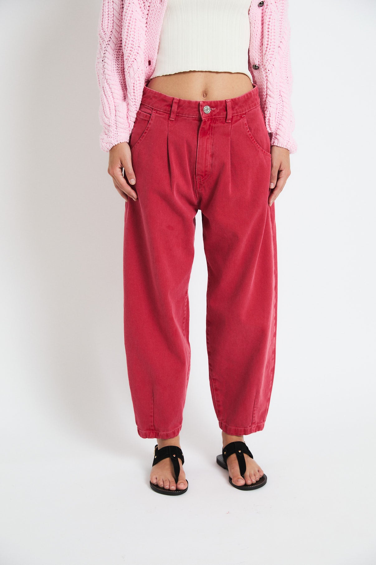 JEANS BOYFRIEND SARGA ROJO