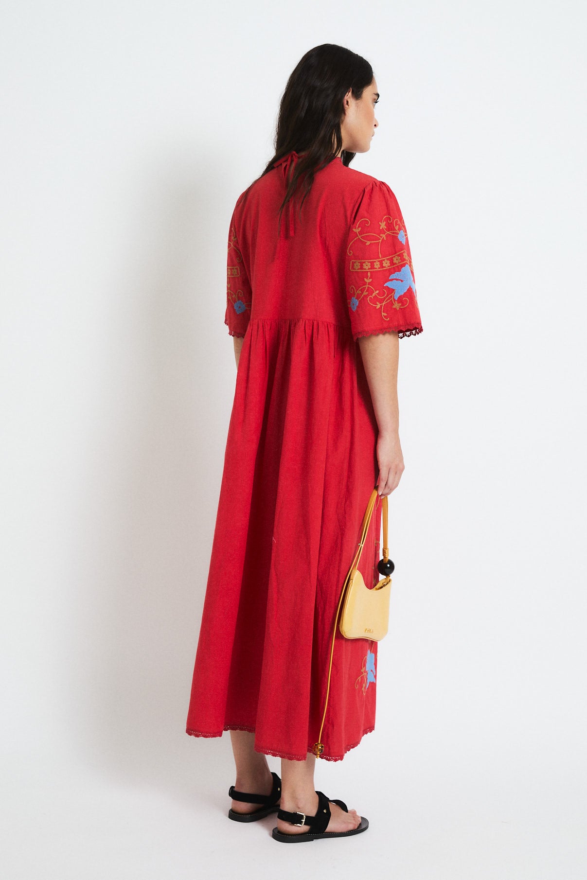 VESTIDO AMAPOLA EMBROIDERY ROJO