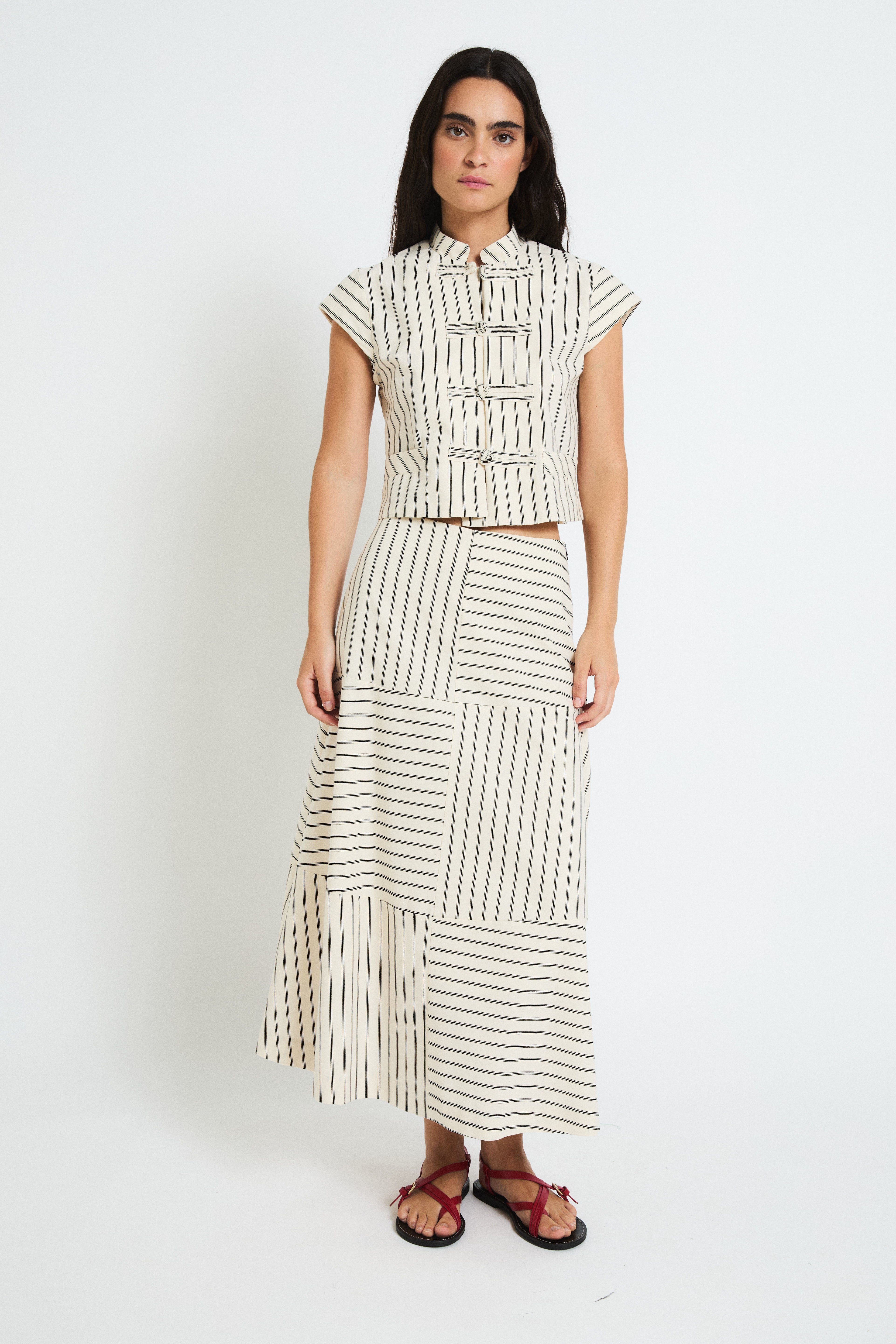 FALDA DAMERO RAYA NEGRO