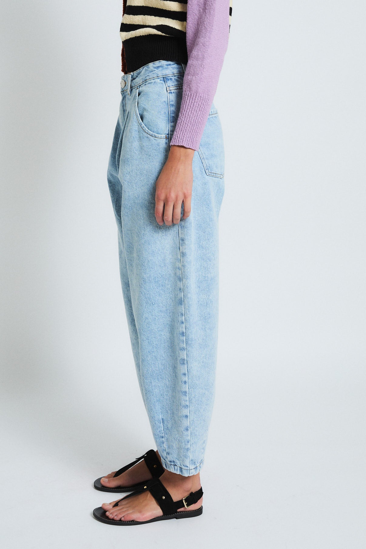 JEANS BOYFRIEND BLEACH AZUL