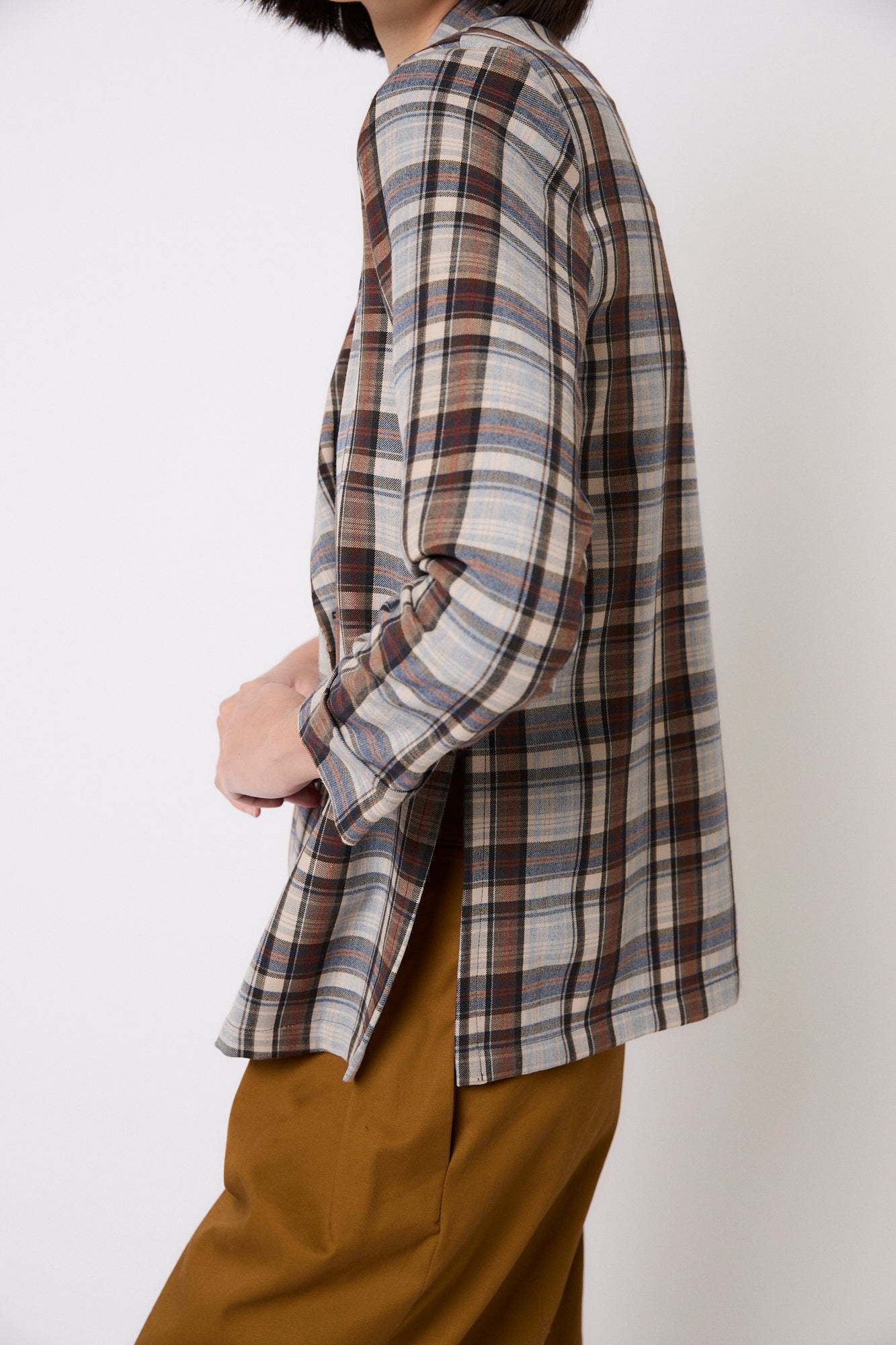 CHAQUETA ICON TARTAN MARRON