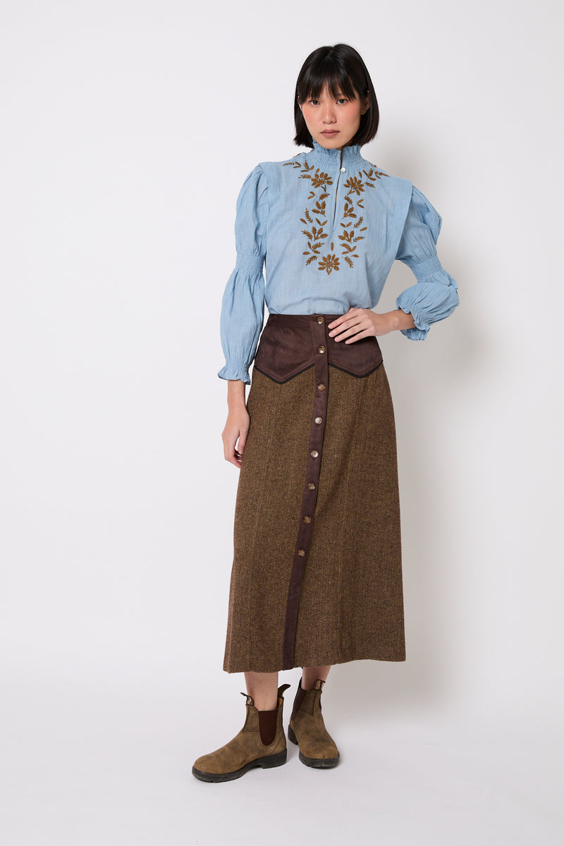 JUPE CATALINA ESPIGA KAKI