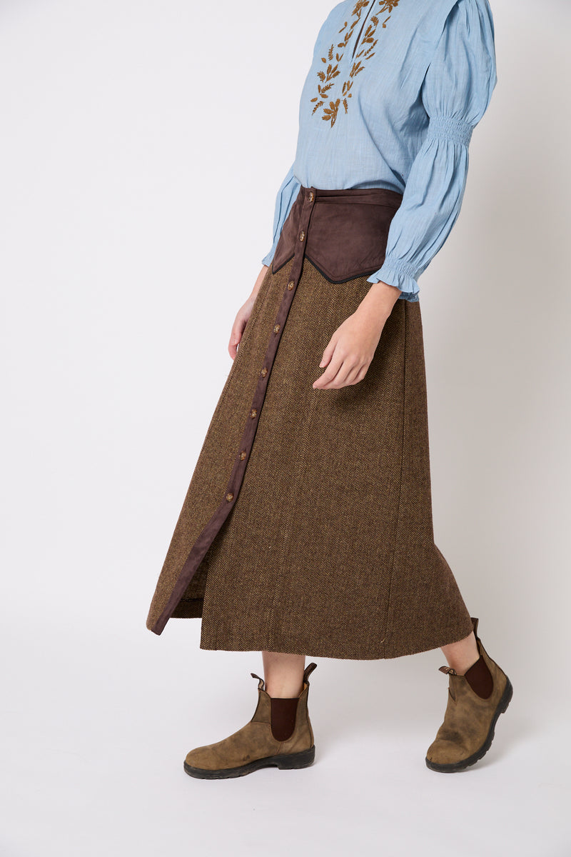 JUPE CATALINA ESPIGA KAKI