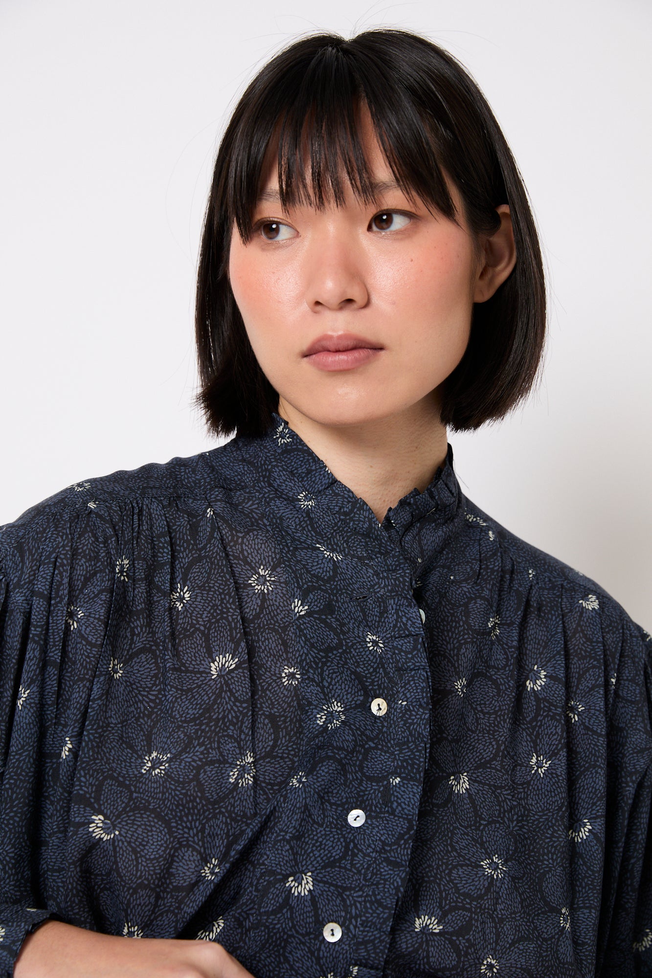 BLUSA CATALINA FLOR AZUL