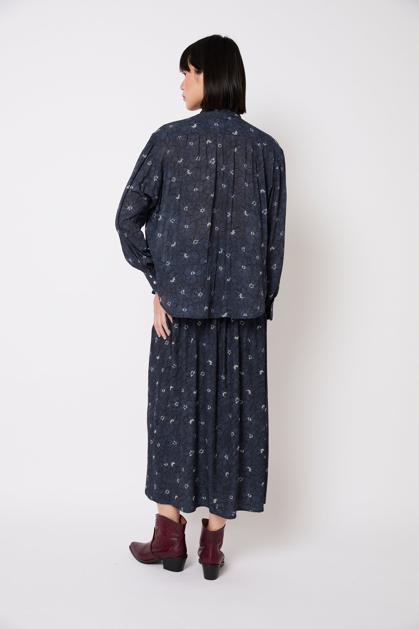 BLUSA CATALINA FLOR AZUL