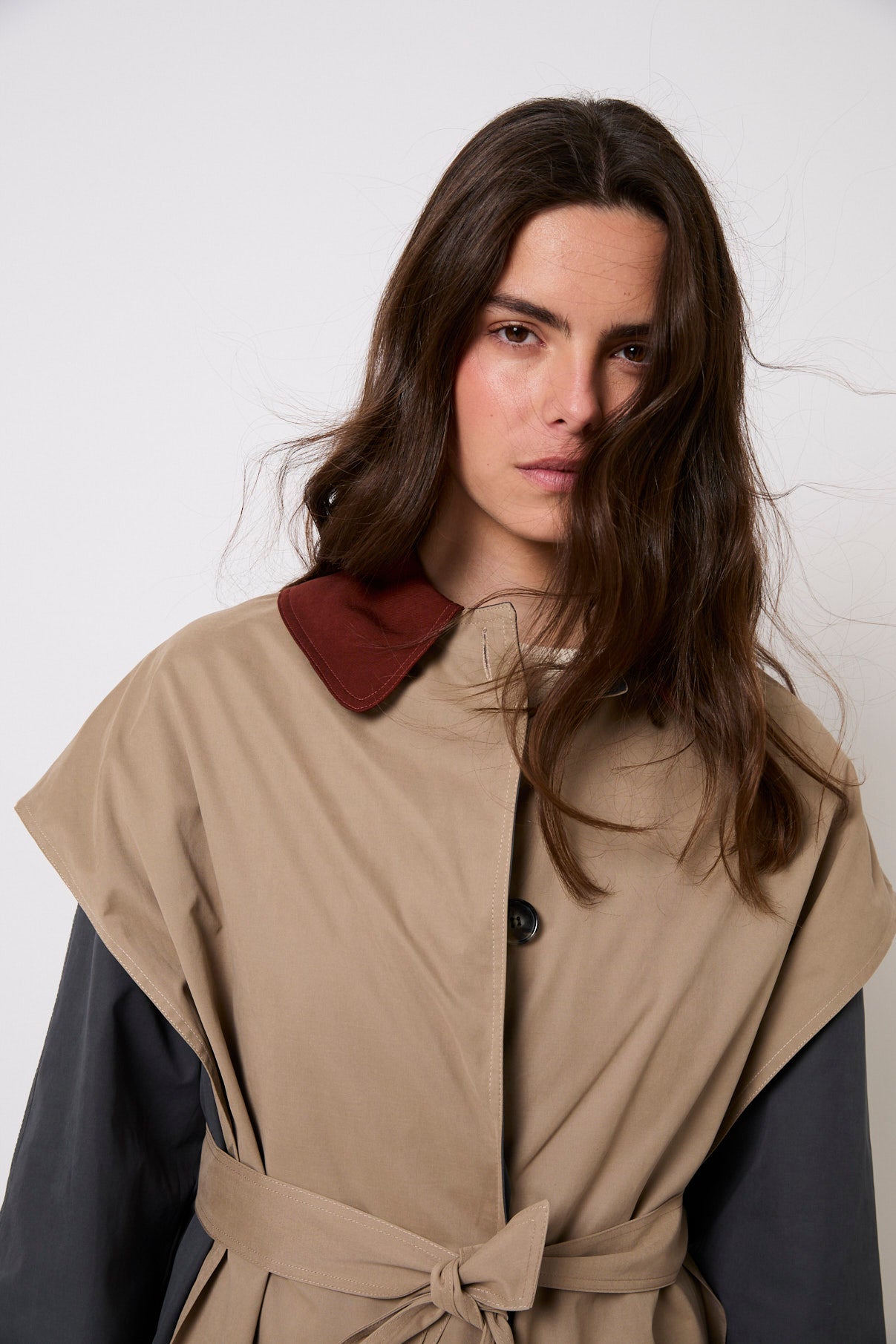 TRENCH-COAT MIX TRINCHERAS TAUPE