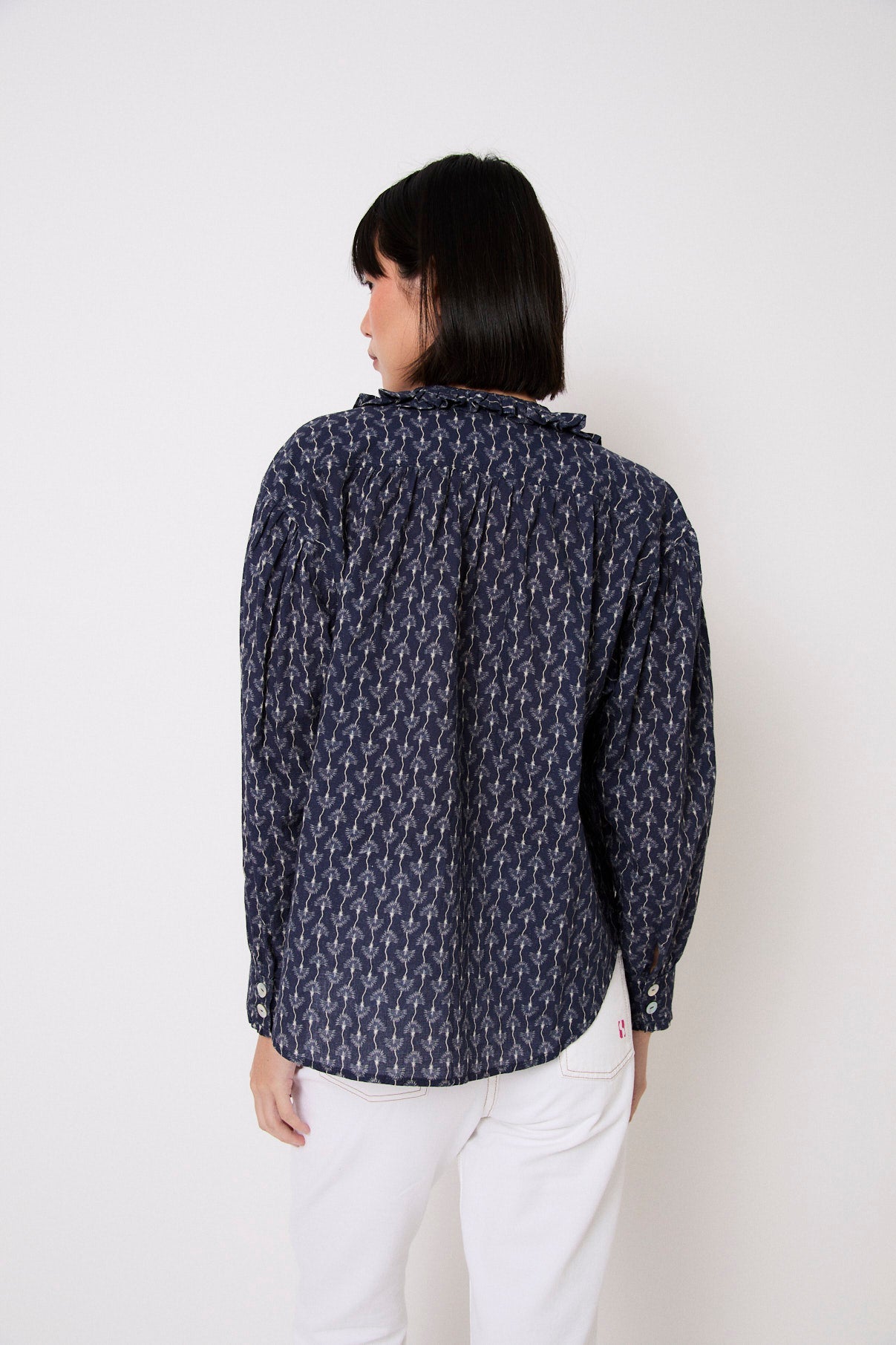 MARIBEL FLORINDA NAVY BLOUSE