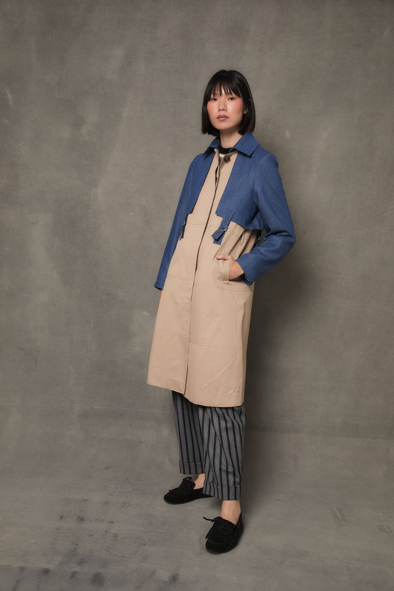 GABARDINA IST TENCEL BICOLOR