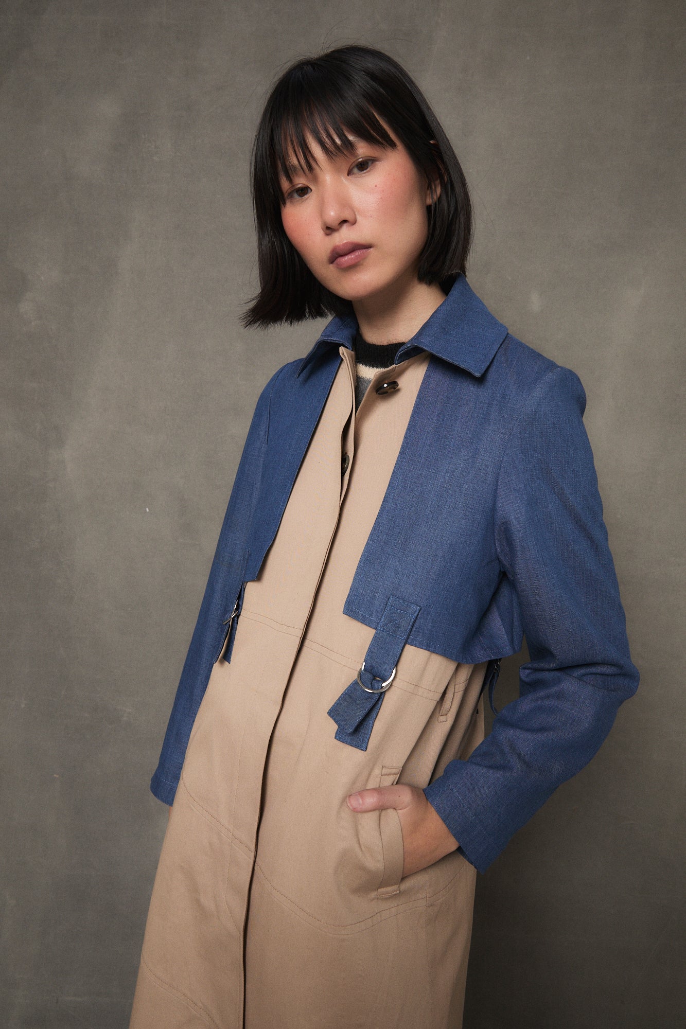 GABARDINA IST TENCEL BICOLOR