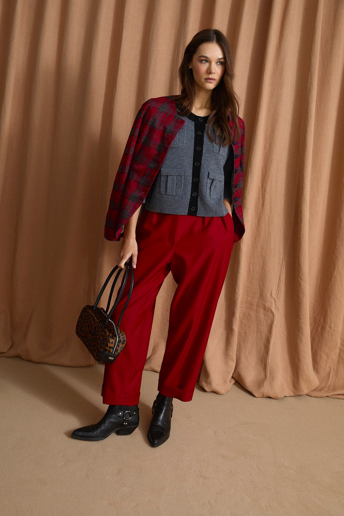 PANTALON MAR TRICOTINA ROJO