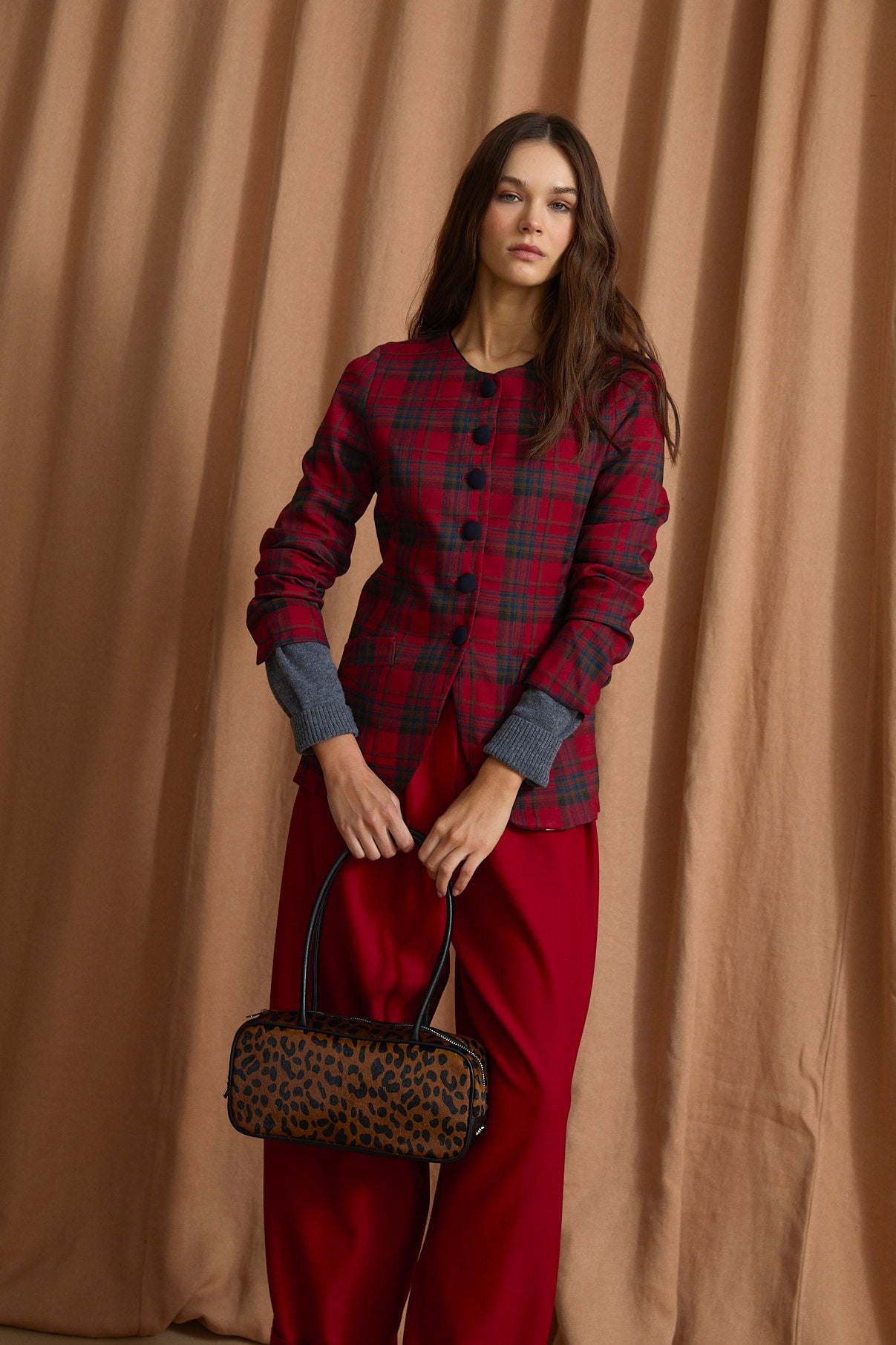 CAJA TARTAN RED JACKET