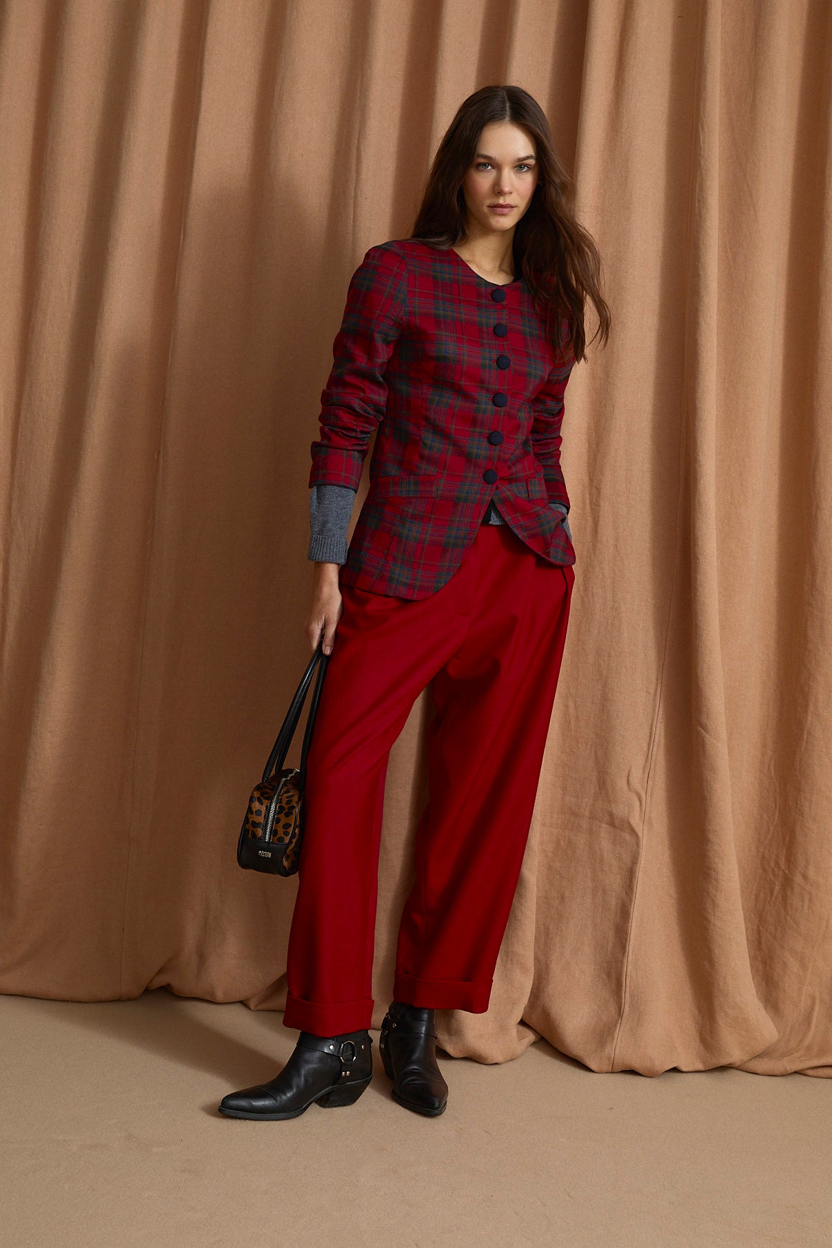 PANTALON MAR TRICOTINA ROJO