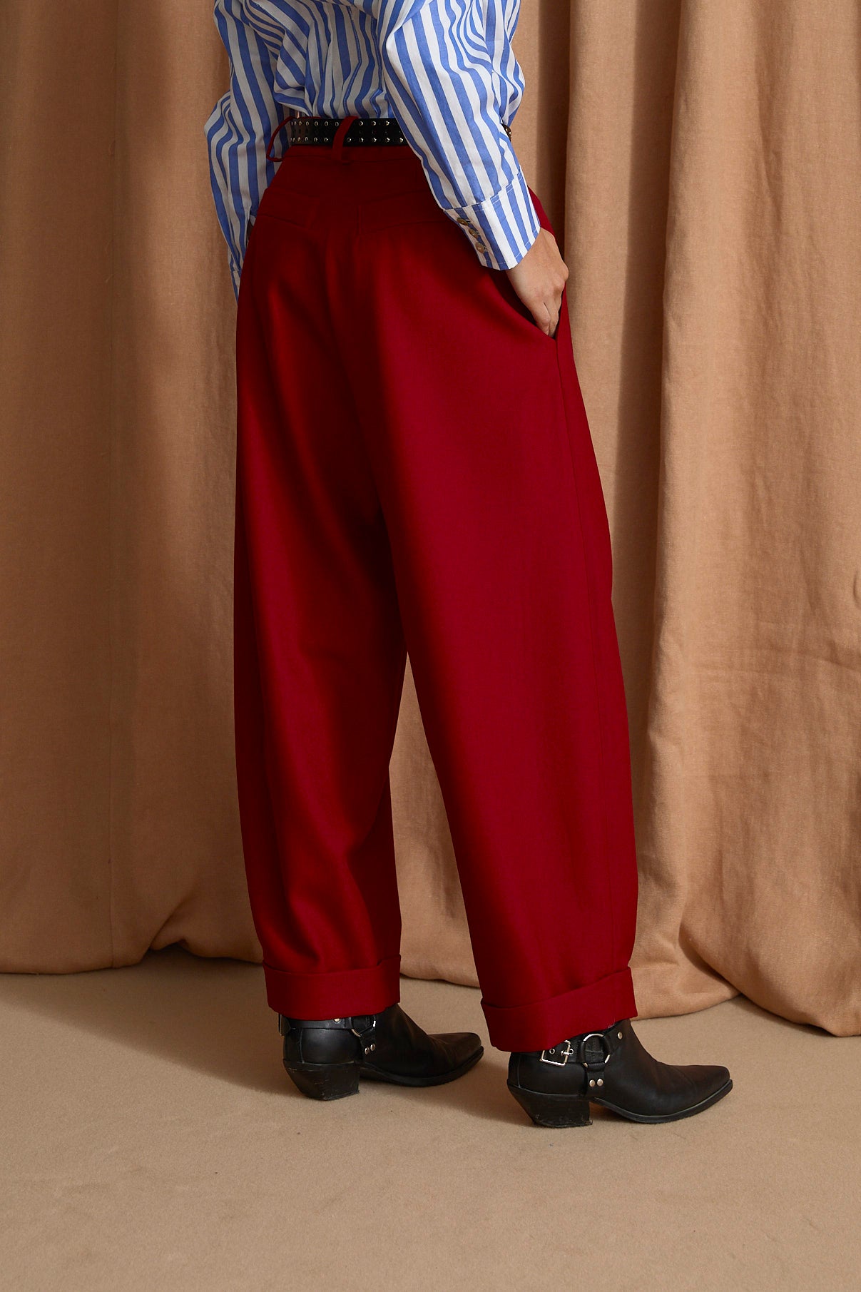 PANTALON MAR TRICOTINA ROJO