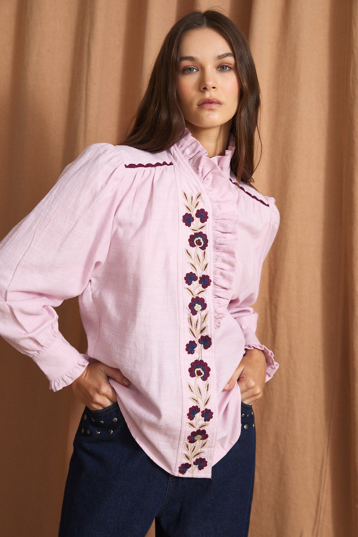 BLUSA MABEL DOBBY MALVA