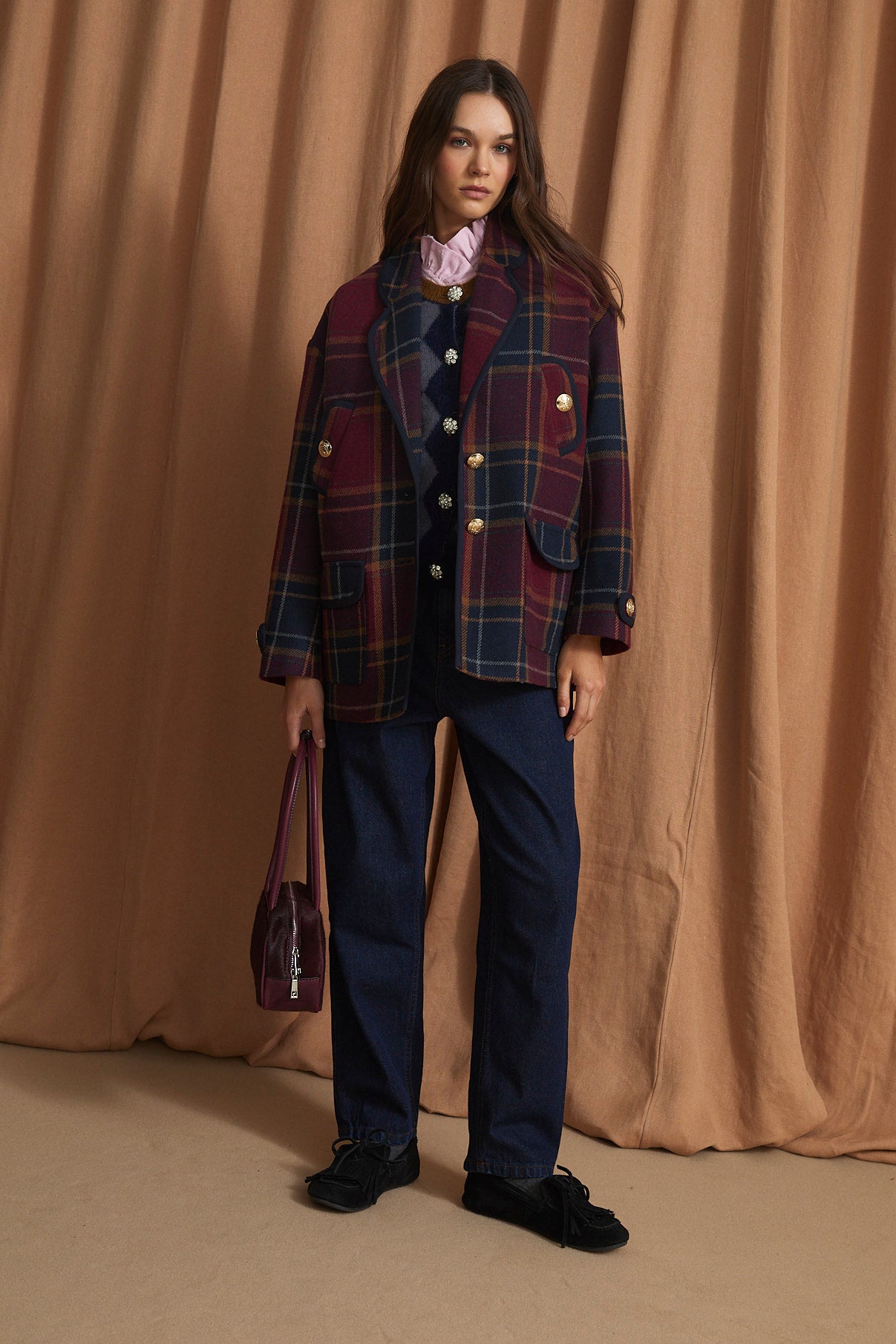 BOLA MARGARET BURGUNDY COAT