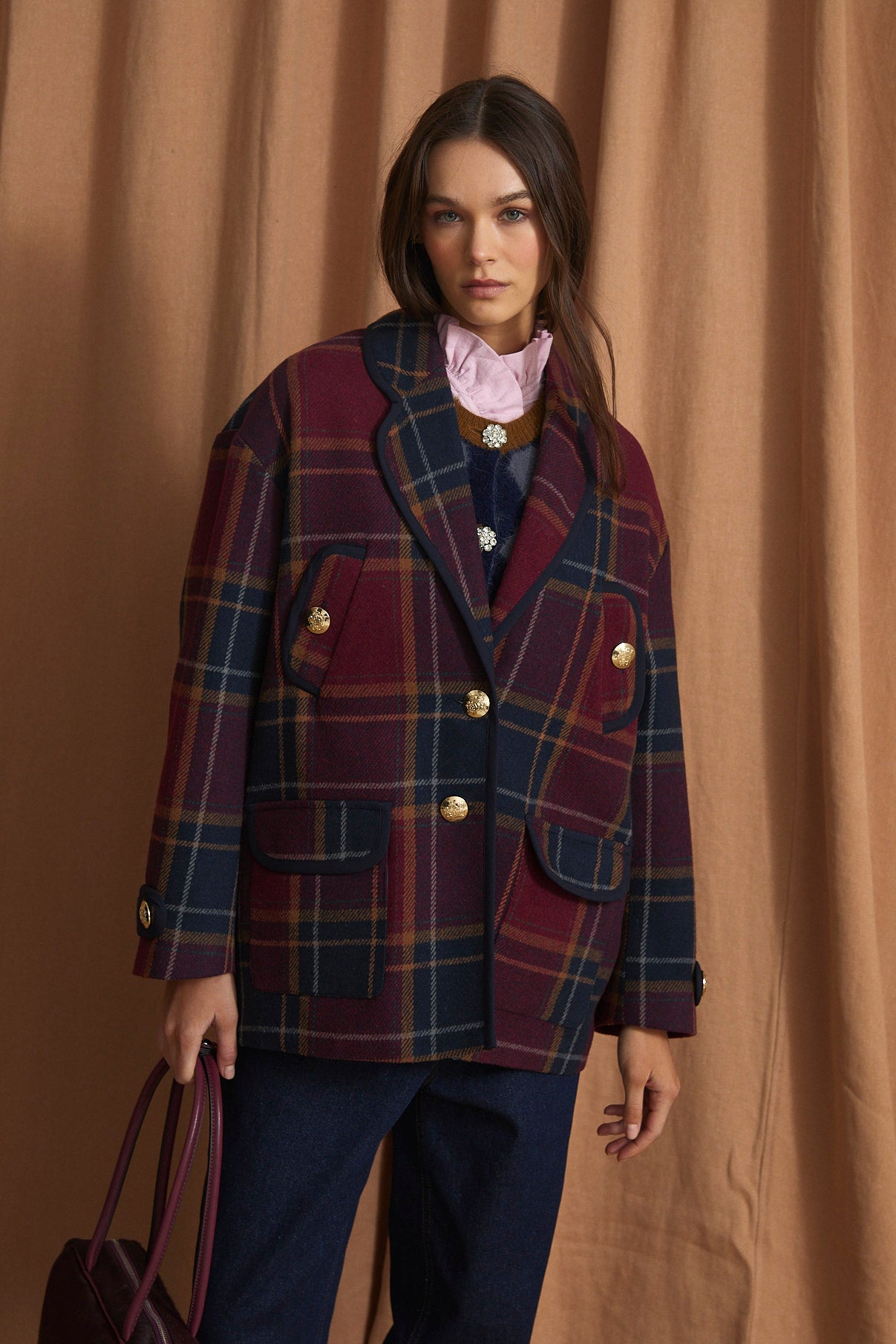 BOLA MARGARET BURGUNDY COAT