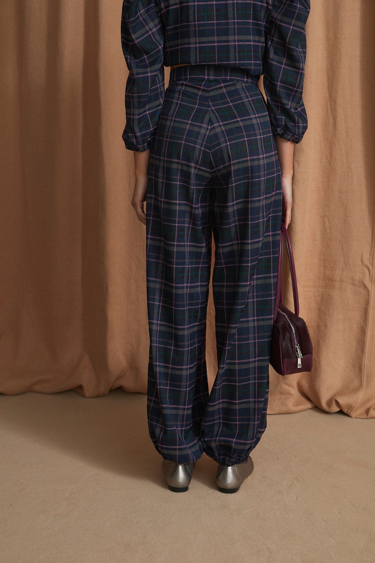 PANTALON CURRO TARTAN AZUL