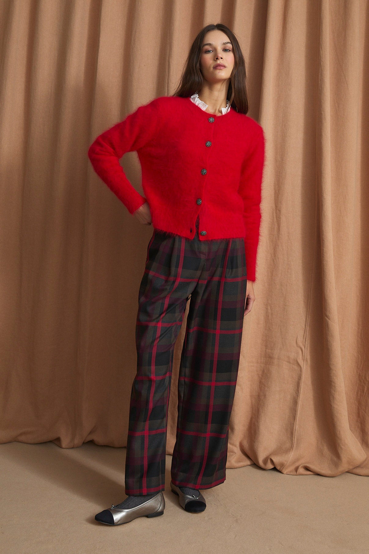 LUISA KNITTED RED JACKET