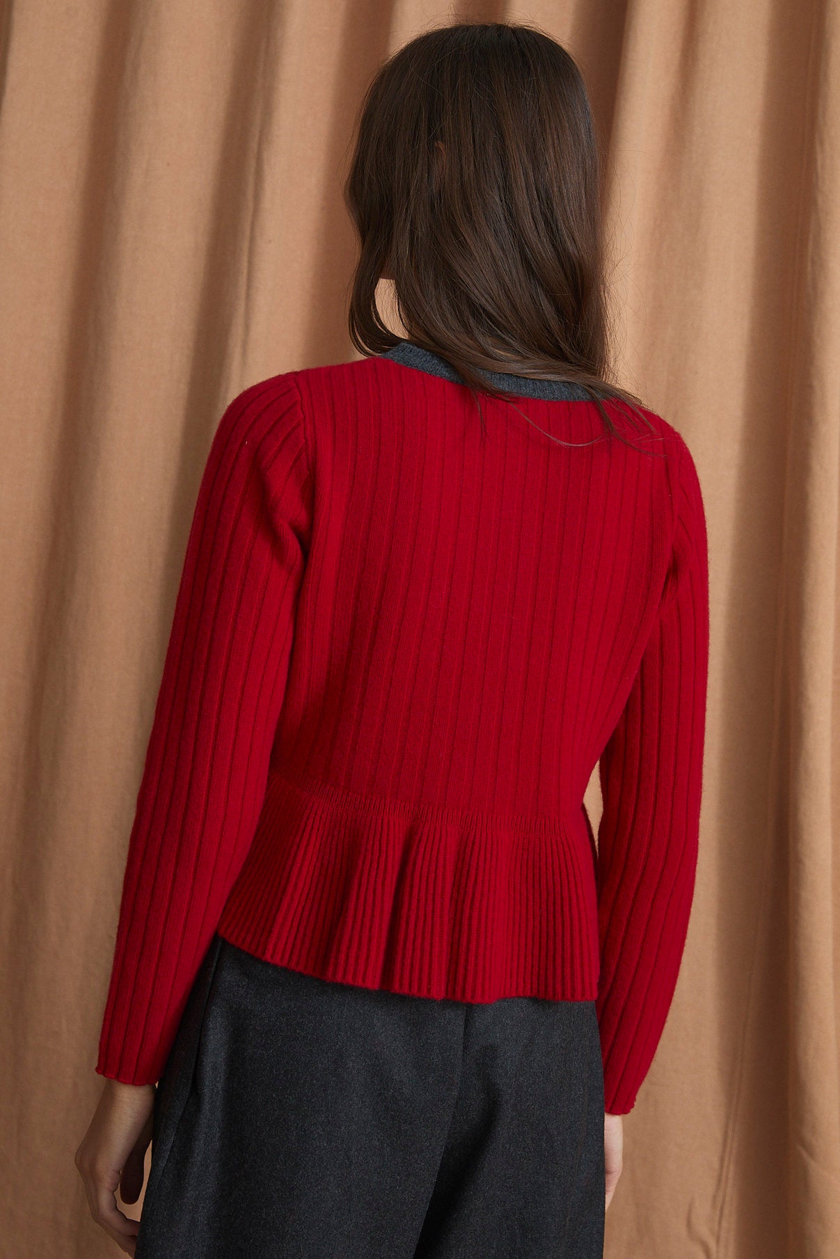 LEILA KNITTED RED JACKET