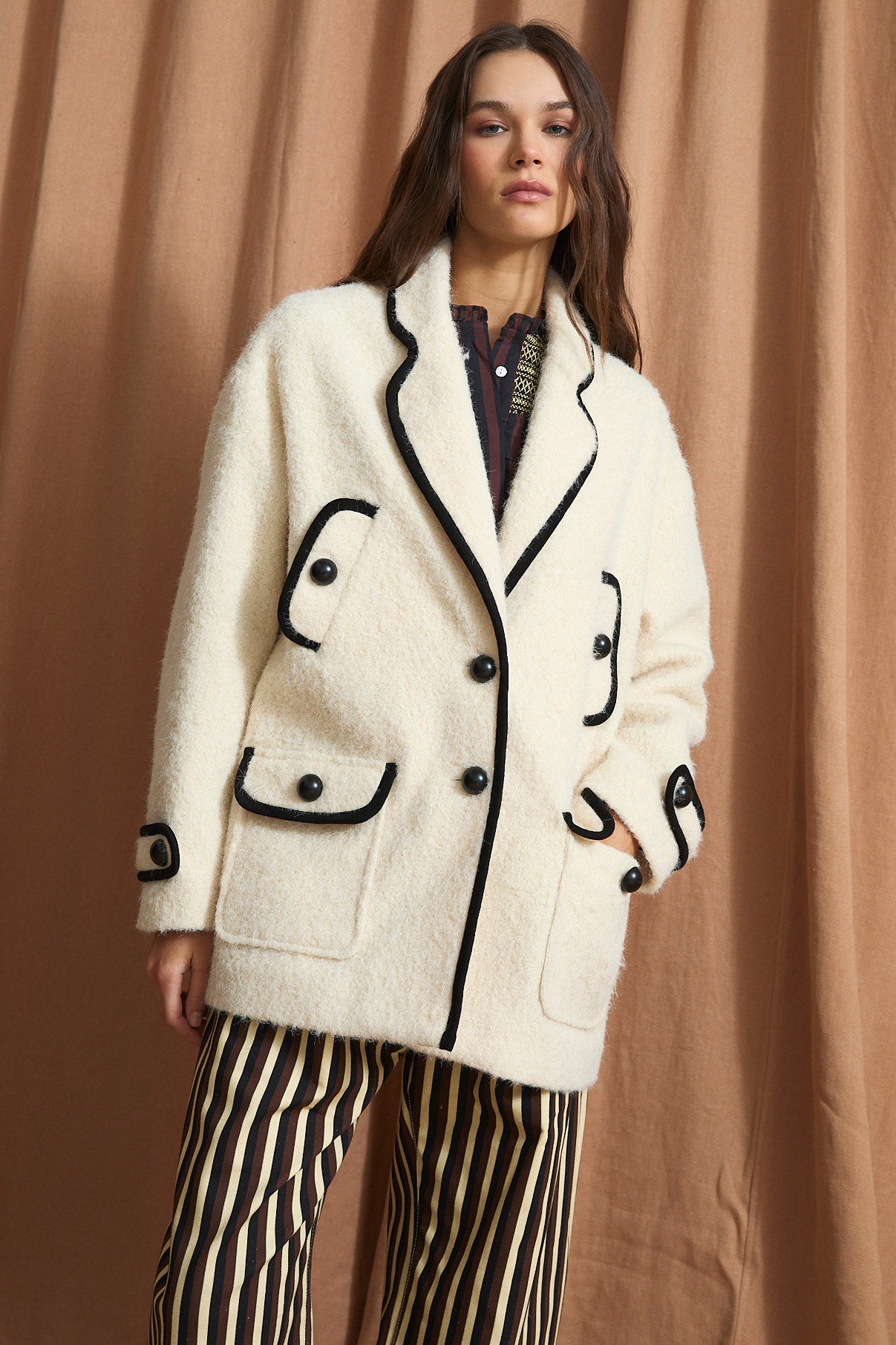 BOLA RIZO ECRU COAT