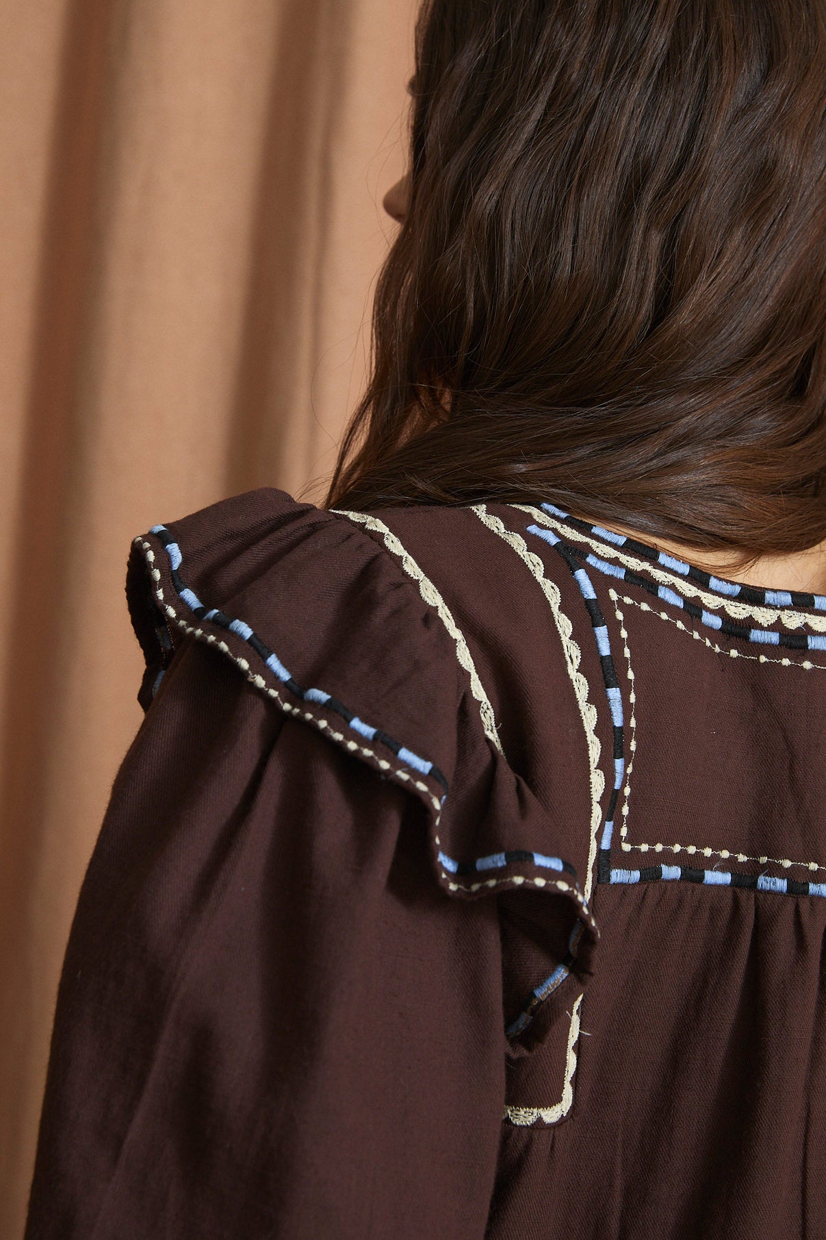 KATMANDU TWILL BROWN BLOUSE