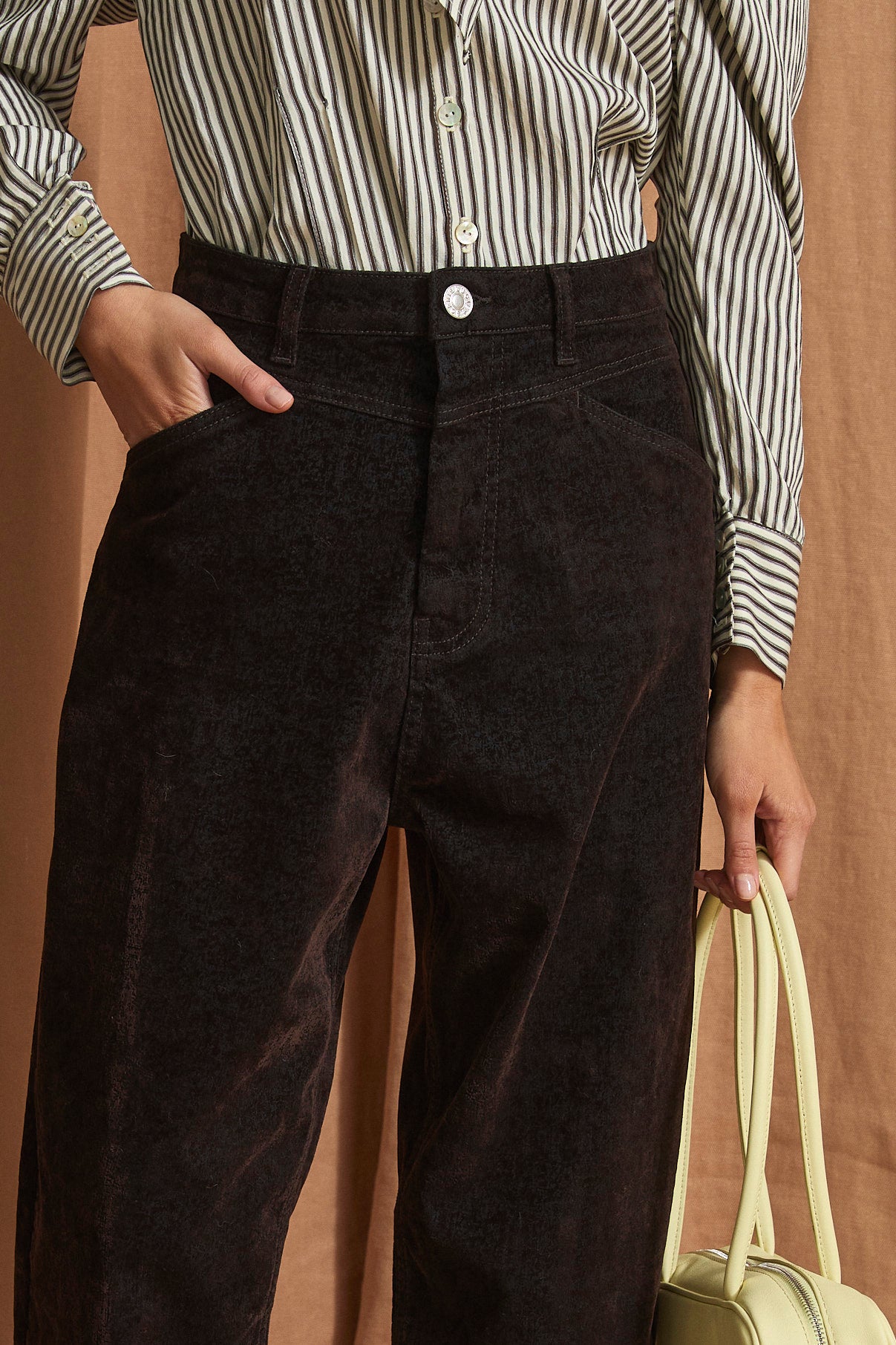JEANS CORSE FLOK MARRON