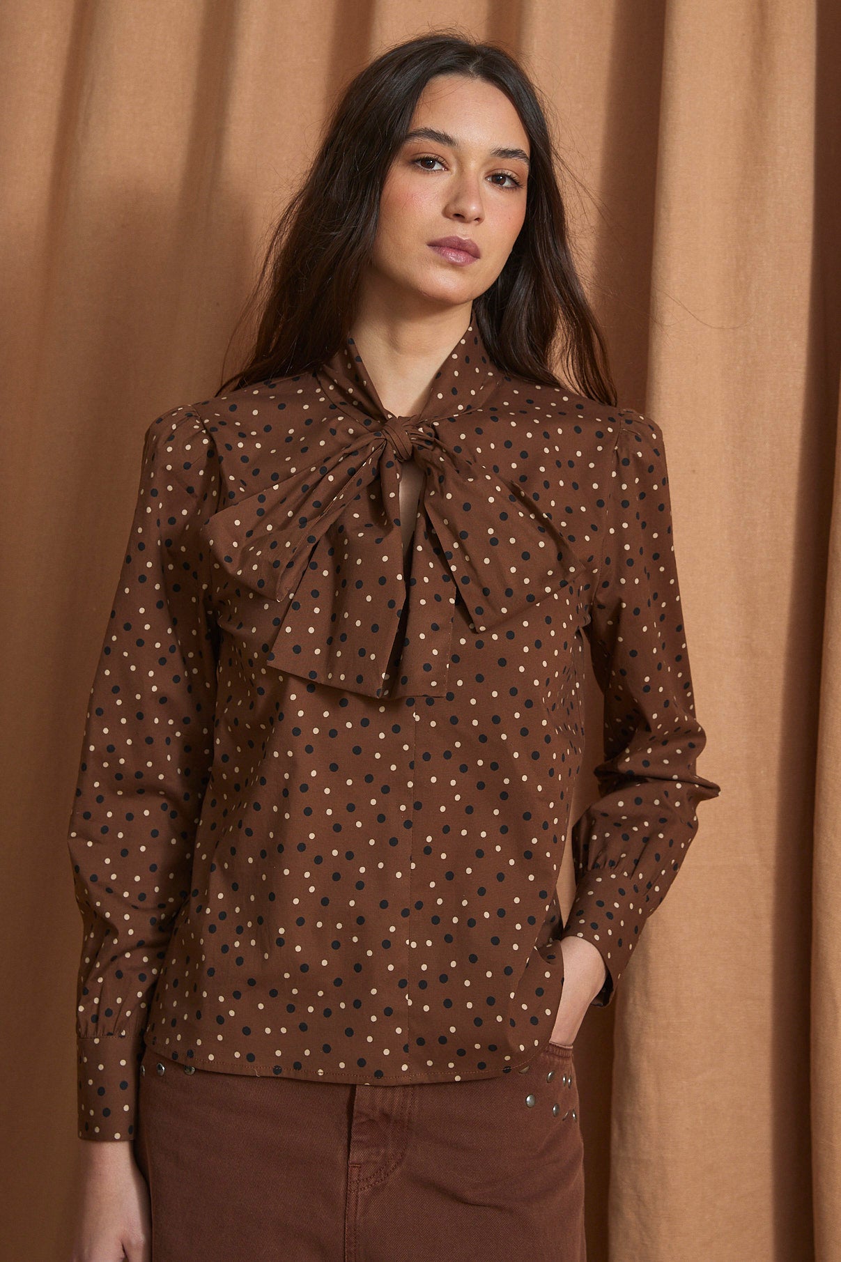 LAZO LUNAR BROWN BLOUSE