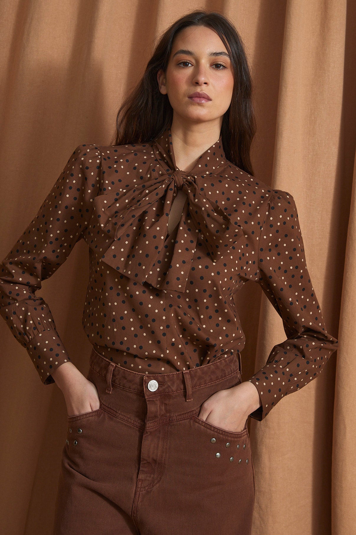LAZO LUNAR BROWN BLOUSE