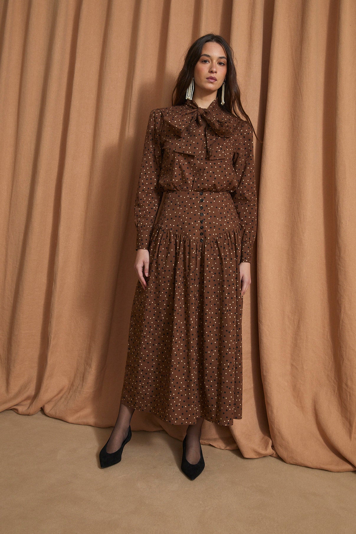 LAZO LUNAR BROWN BLOUSE