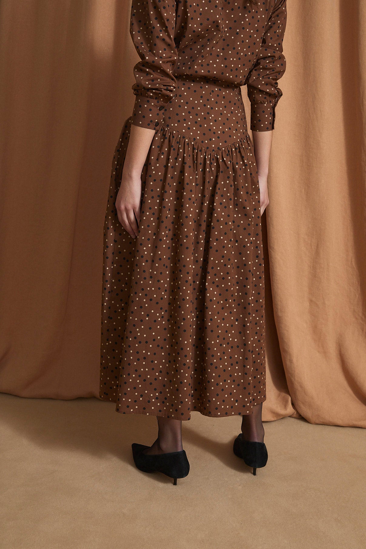 FEDE LUNAR BROWN SKIRT