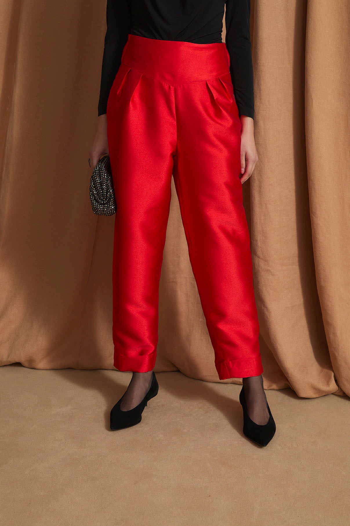 MARTA DUPION RED TROUSERS