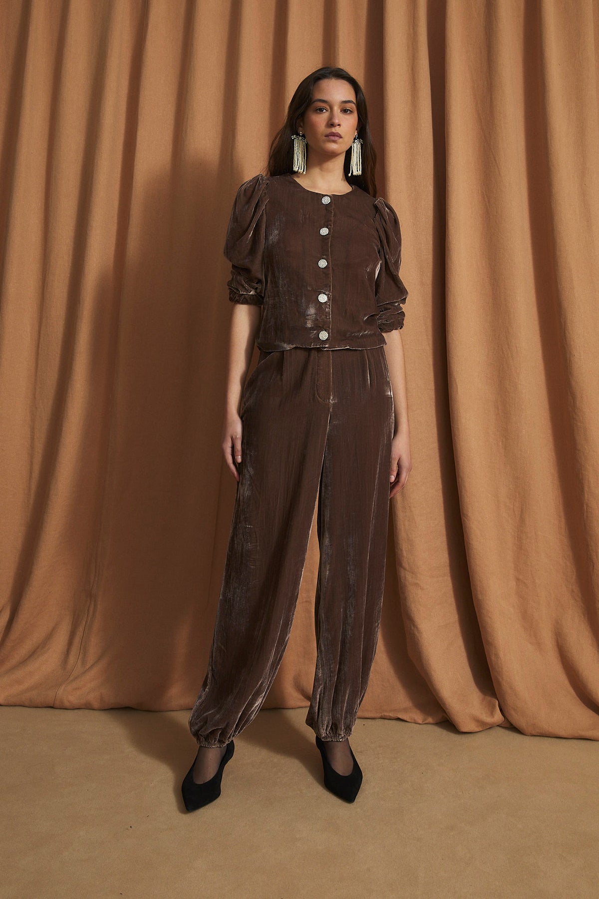 FAROL VELVET BROWN JACKET