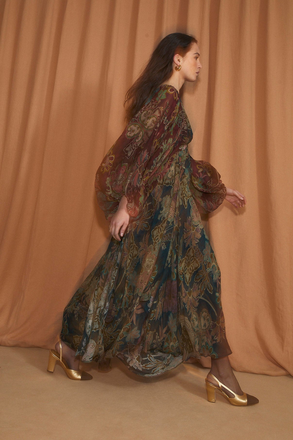 GIGI DAMASCO BURGUNDY DRESS