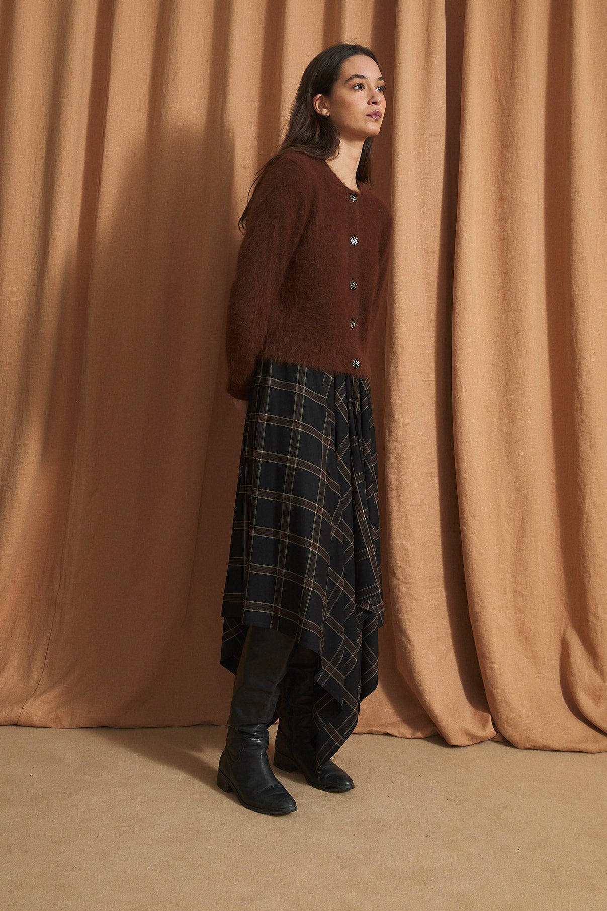 FALDA PAÑUELO BERLIN MARRON