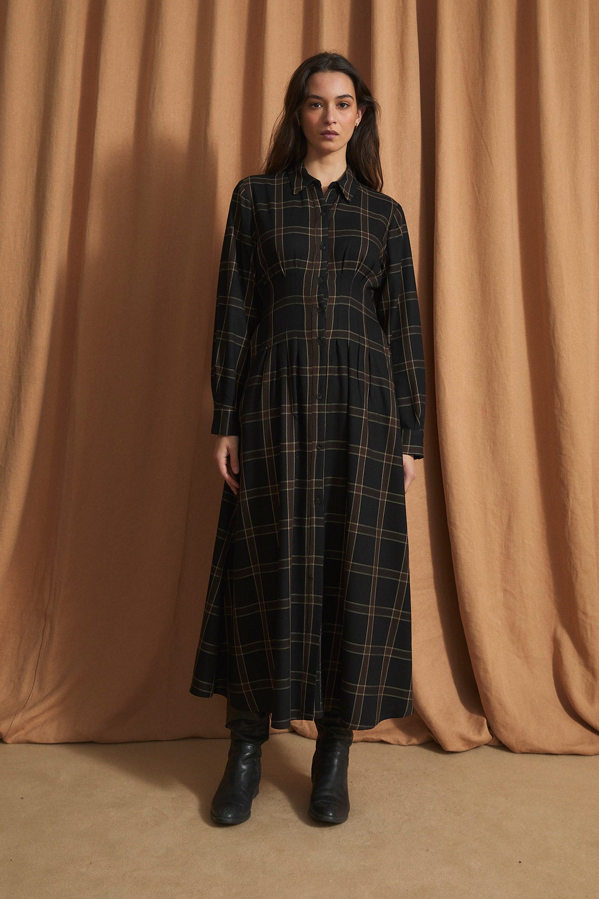 VESTIDO CUCA BERLIN MARRON