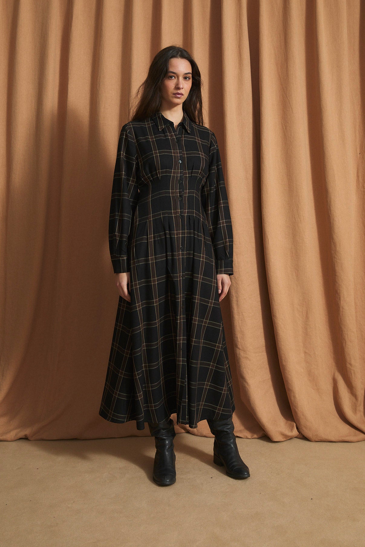 CUCA BERLIN BROWN DRESS