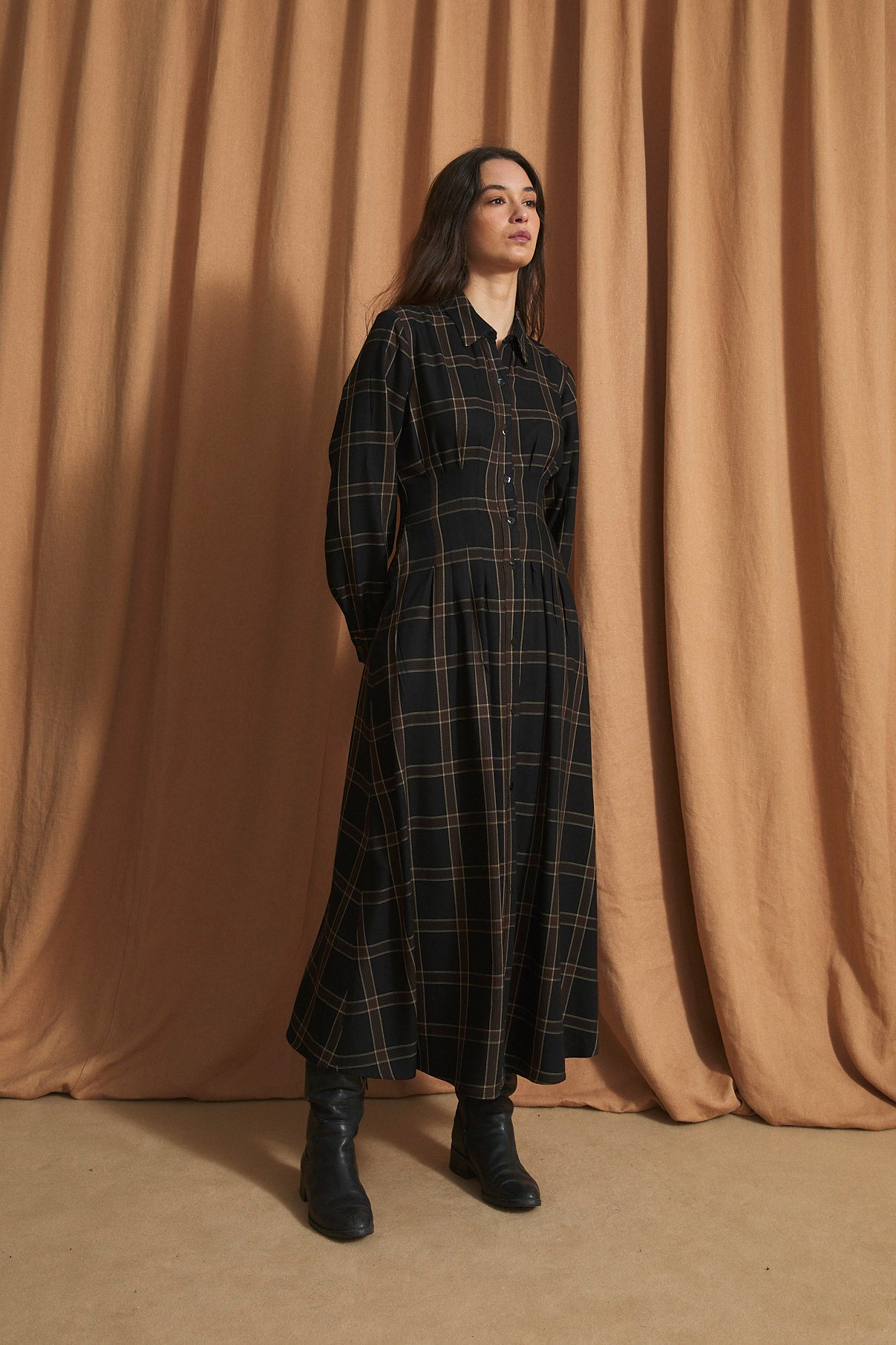 CUCA BERLIN BROWN DRESS