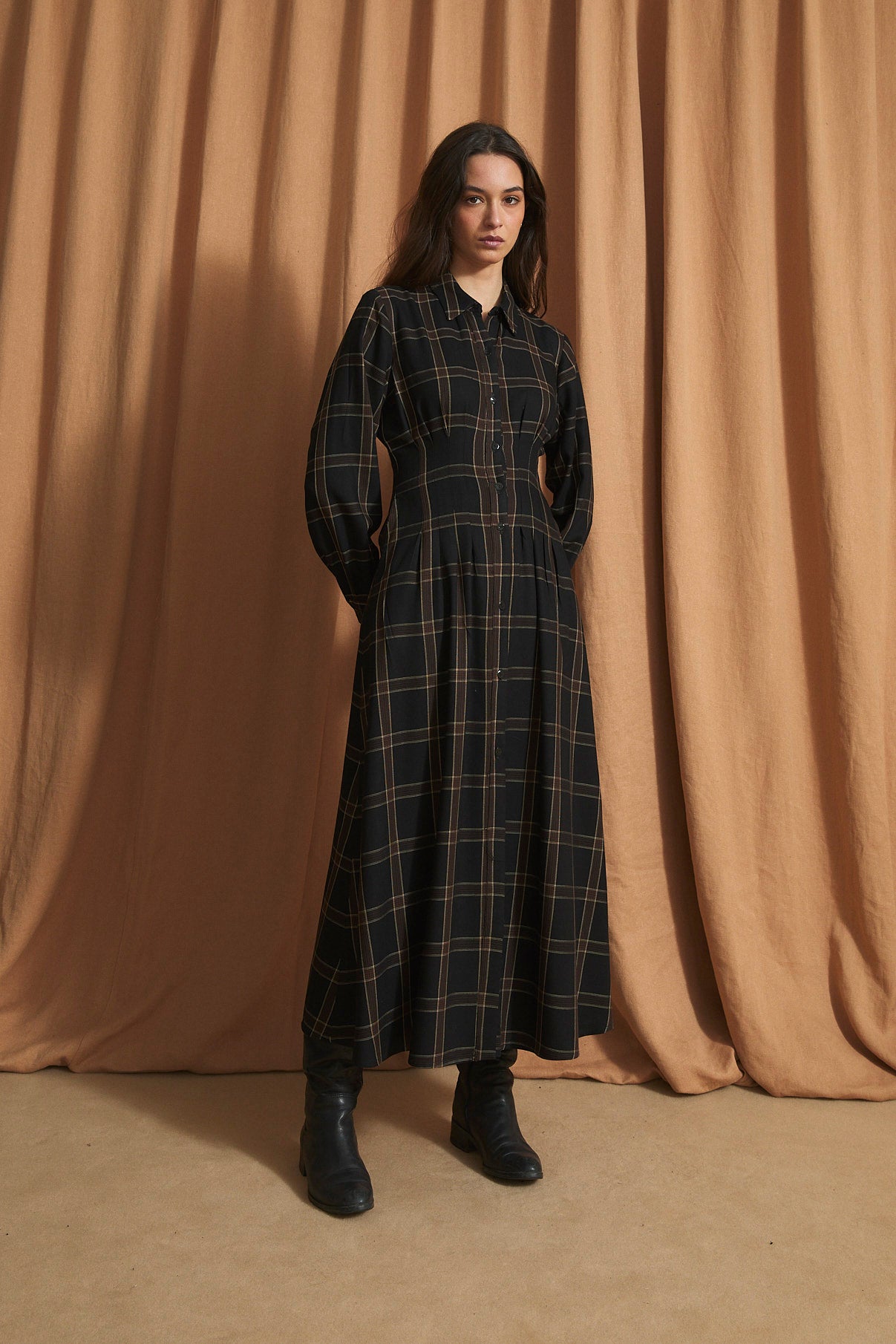 CUCA BERLIN BROWN DRESS