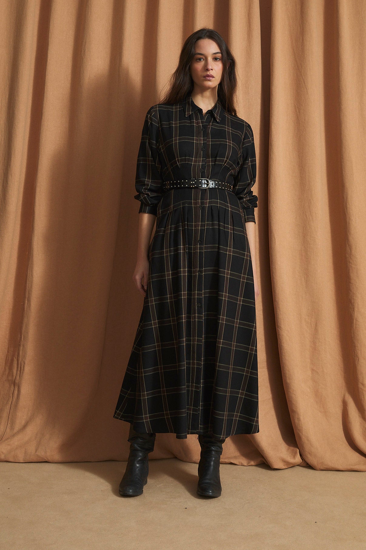CUCA BERLIN BROWN DRESS
