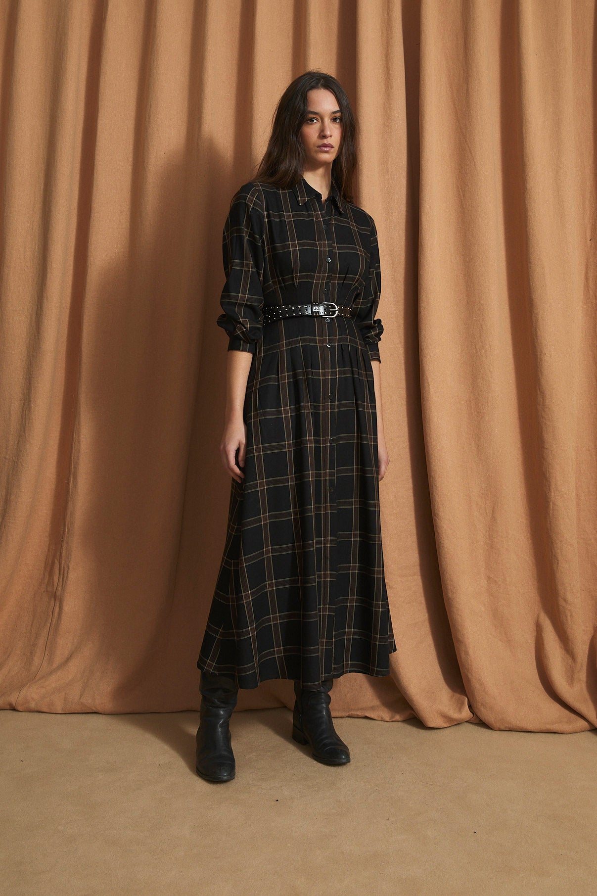 CUCA BERLIN BROWN DRESS