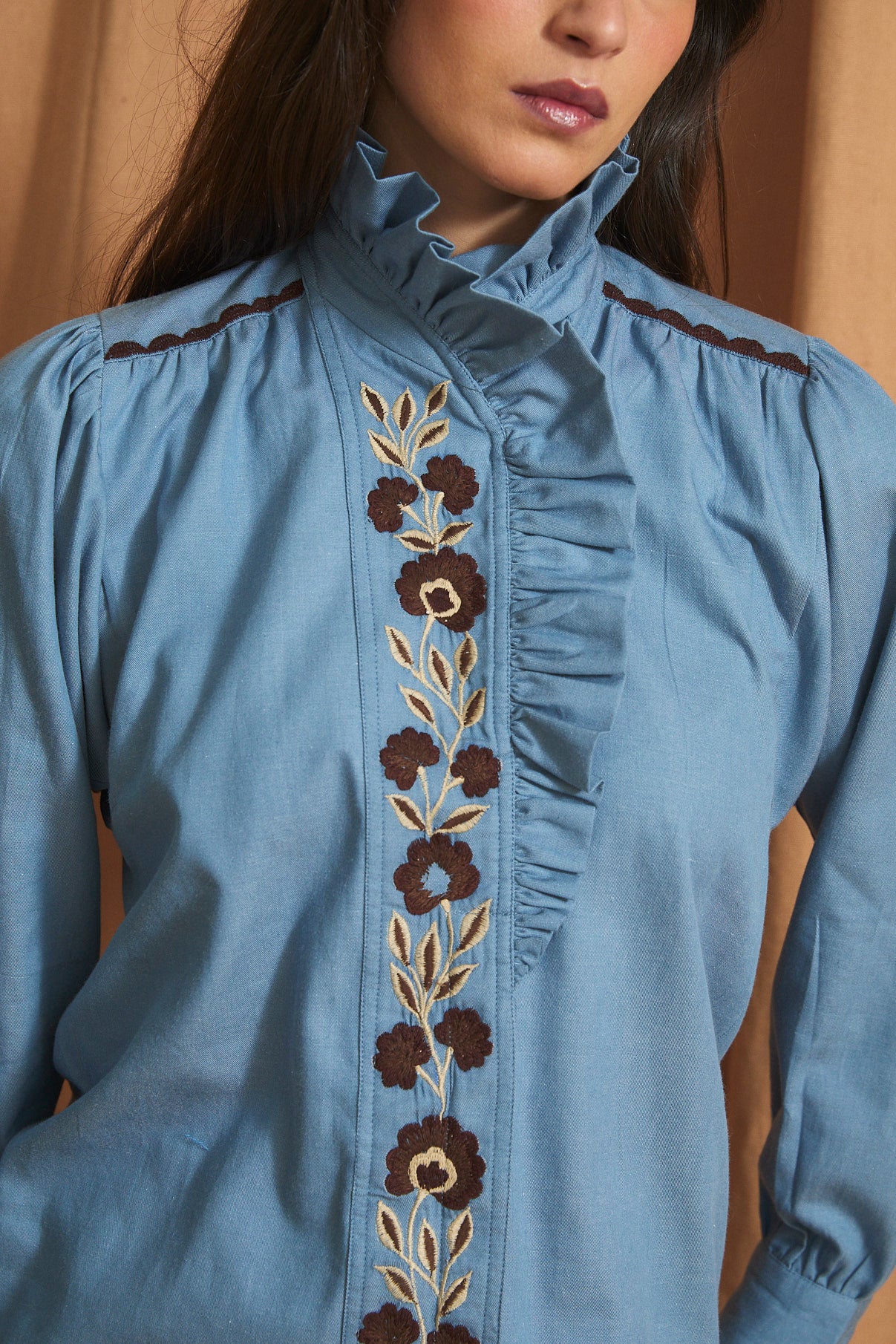 MABEL DENIM BLUE BLOUSE