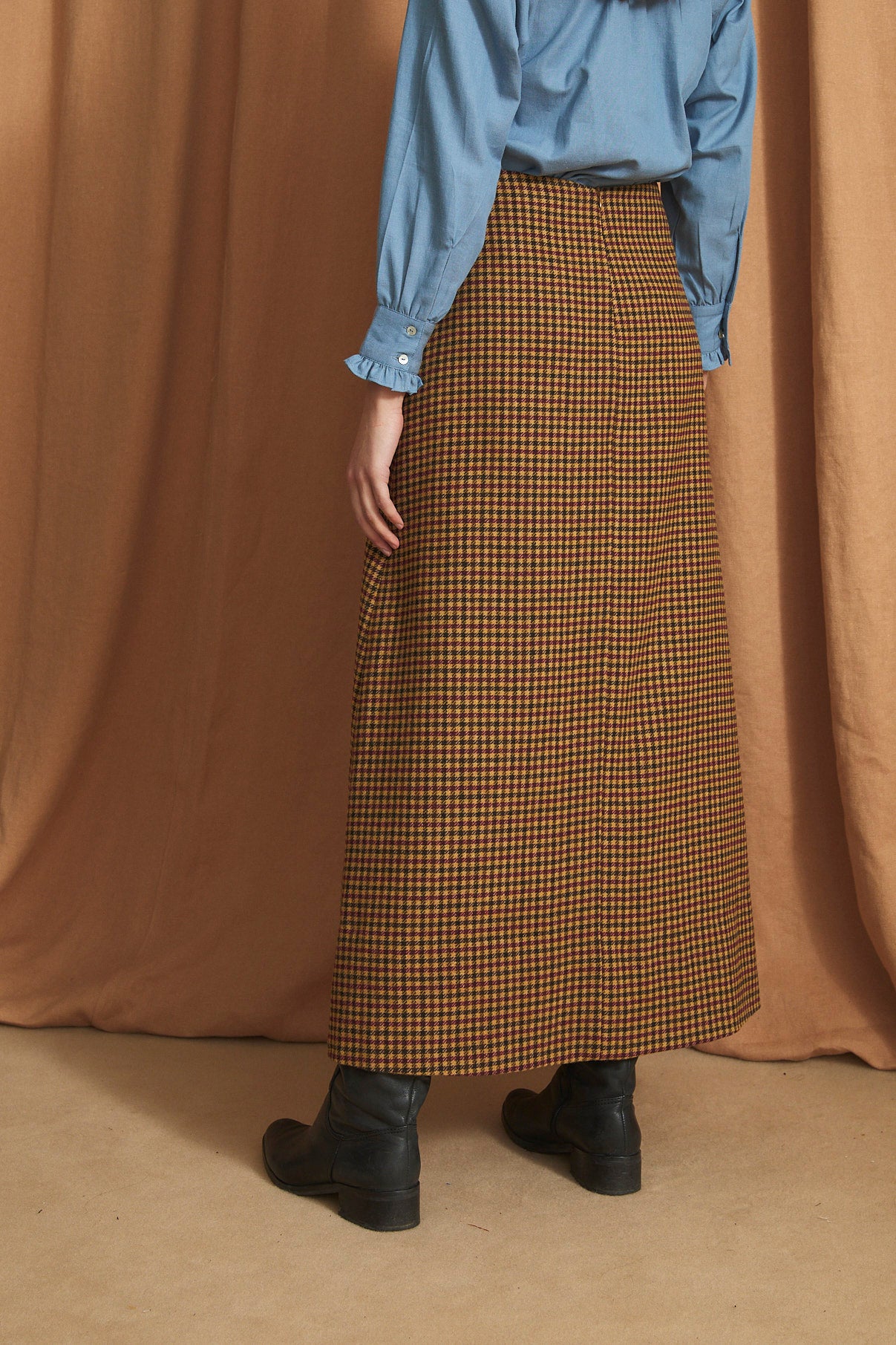FALDA SARA HARRIS CAMEL