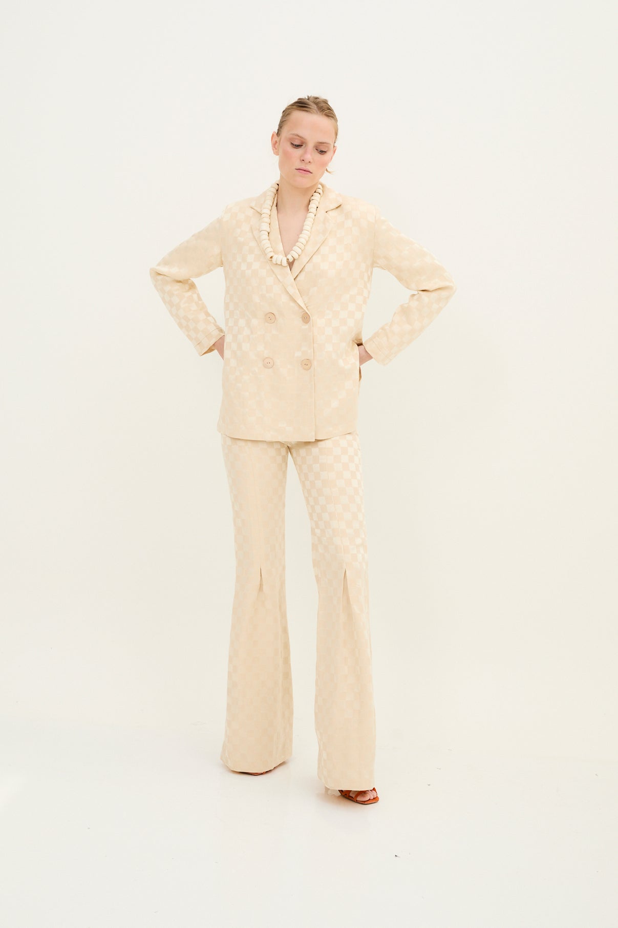 PANTALON PLIEGUE DAMA CRÈME