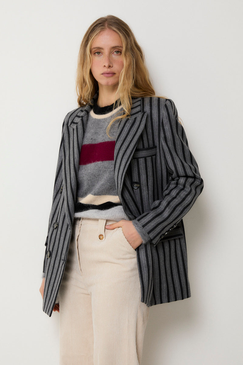 BLAZER EMILY RAYAS GRIS