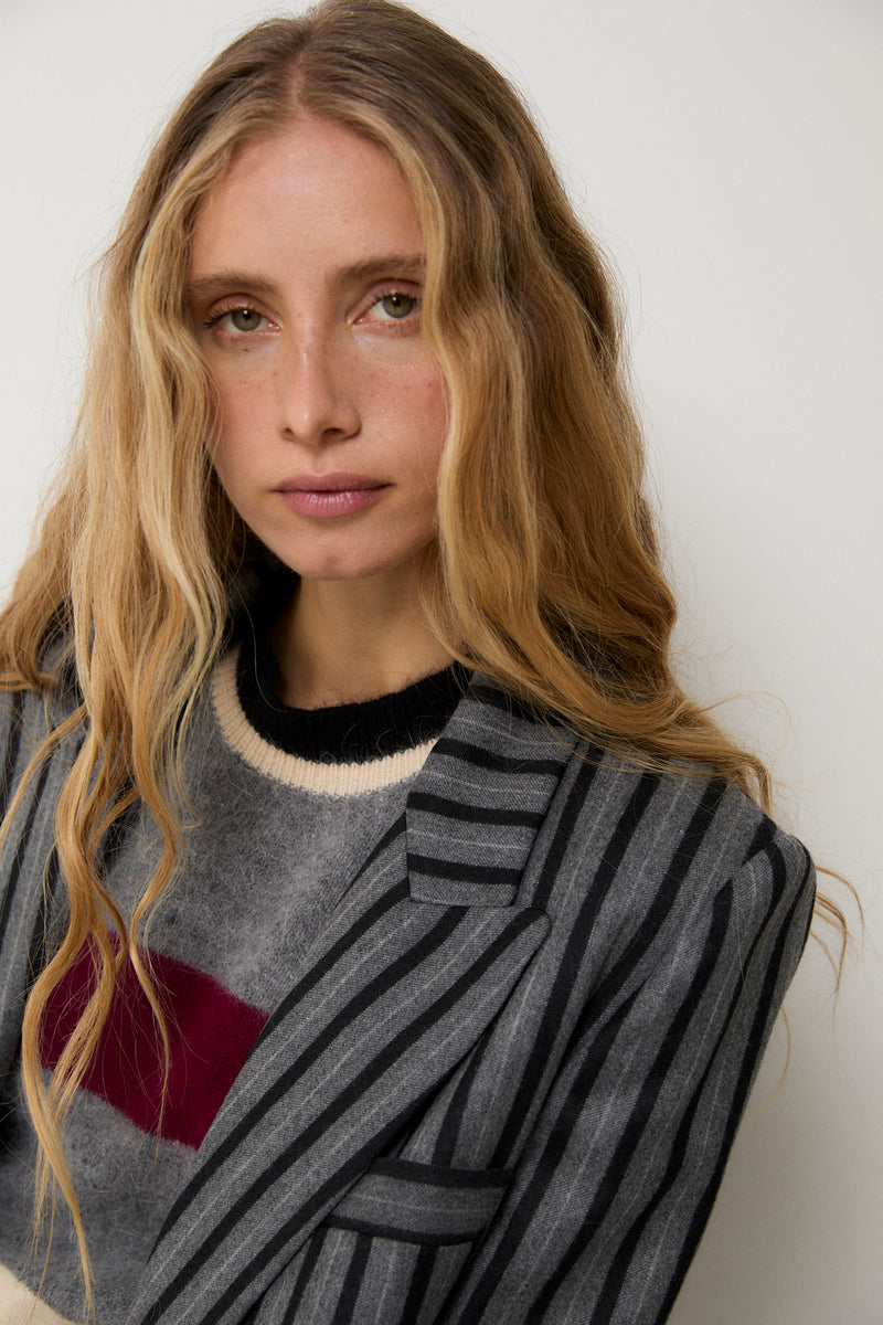 BLAZER EMILY RAYAS GRIS