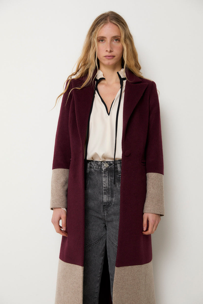 ABRIGO TINY PELO BURGUNDY