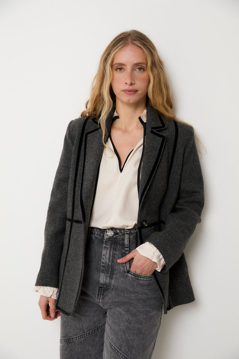 BLAZER DANDY SHETLAND MARENGO