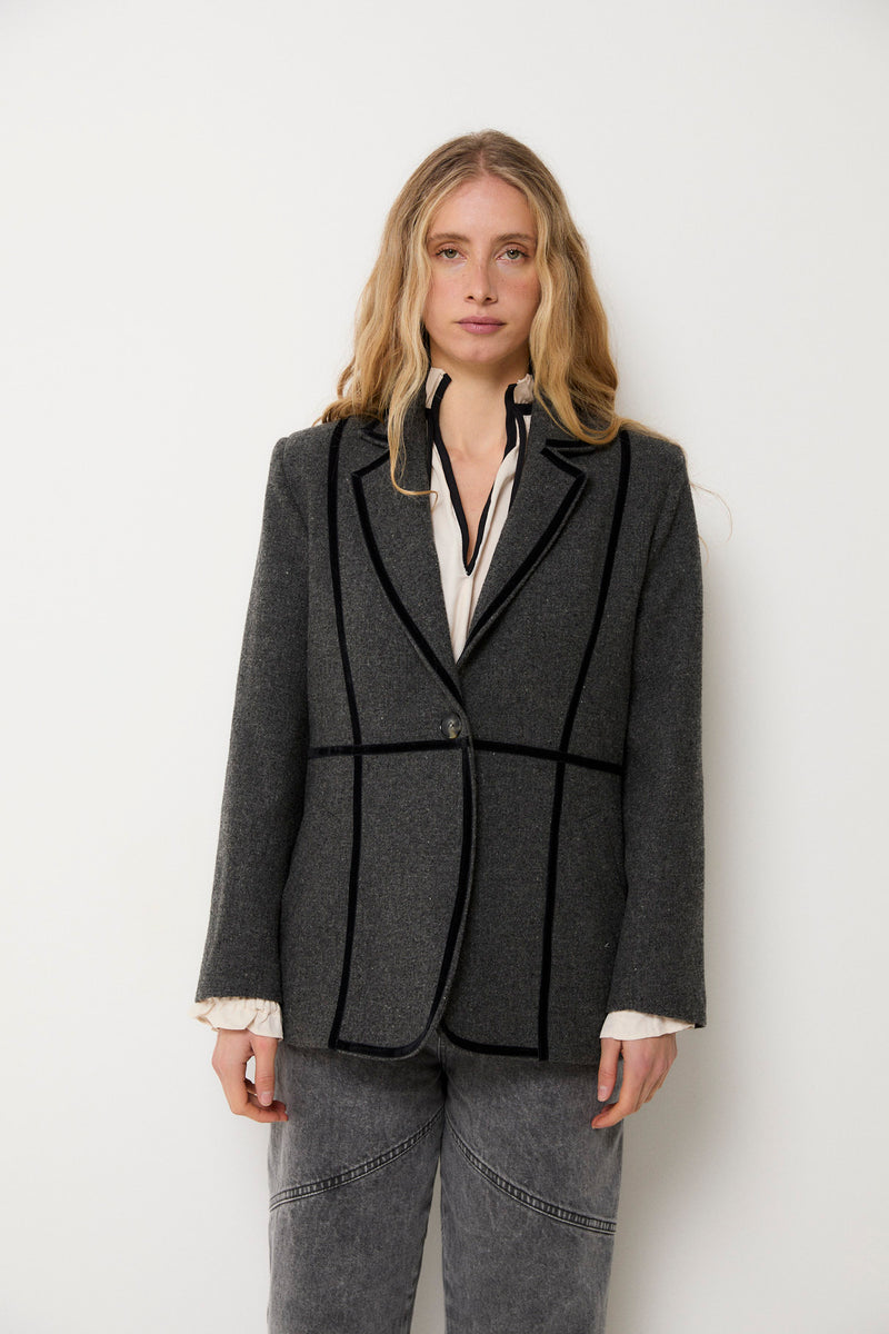 BLAZER DANDY SHETLAND MARENGO