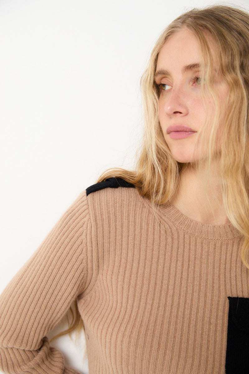 MILITAR KNIT BEIGE JUMPER